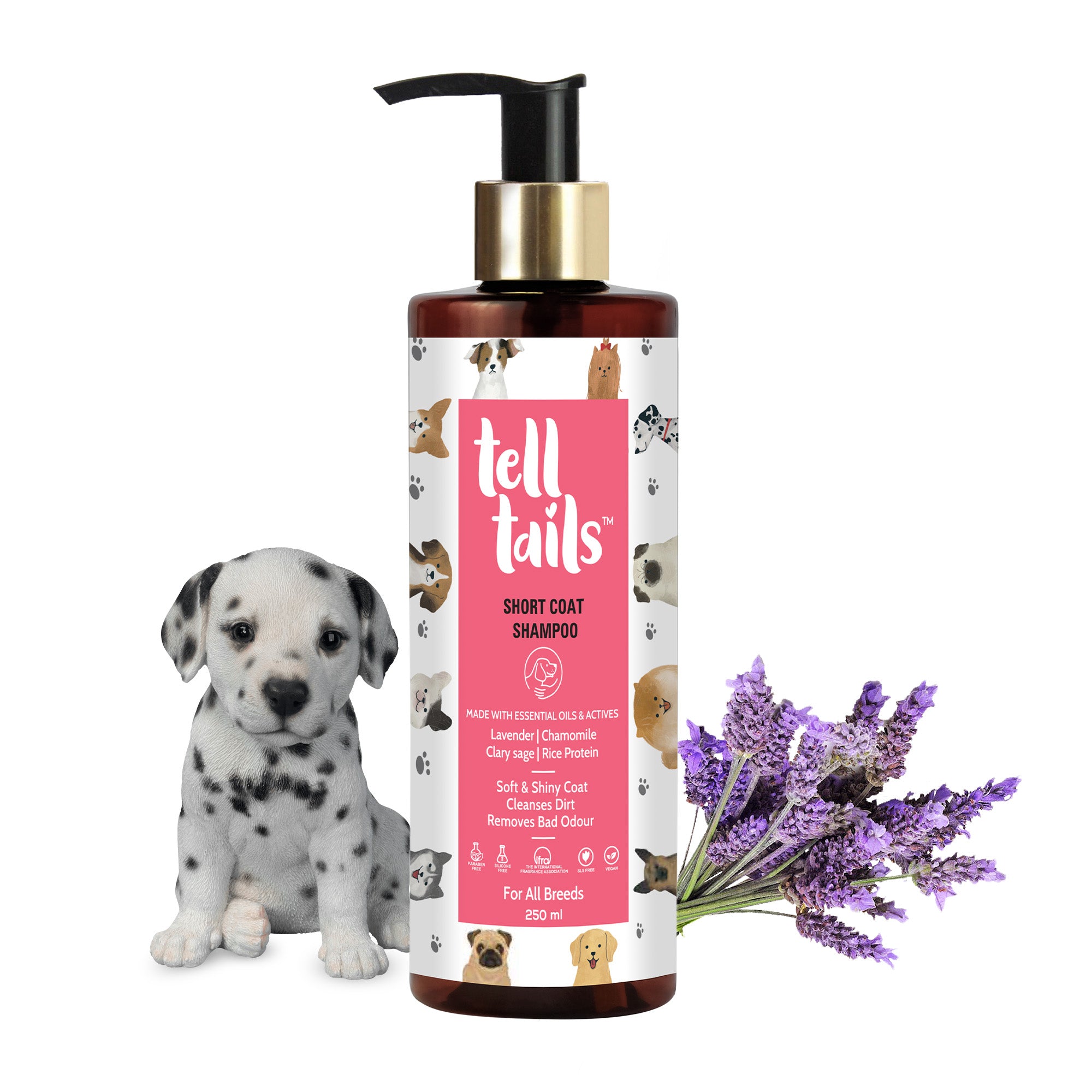 Natural Short Coat Dog Shampoo (Labrador, Beagle, Indie)